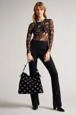 Ted Baker Meida Black Eyelet Detail Swag Bag -tedbaker Shop Online unnamed file 53
