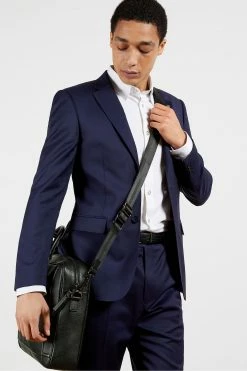 Ted Baker Black Passant Leather Document Bag