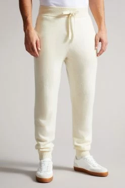 Ted Baker Ecru Cream Axfrd Cashmere Knitted Joggers