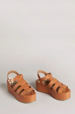 Ted Baker Ffayeta Light Brown Leather Fisherman Platform Sandals -tedbaker Shop Online unnamed file 5370