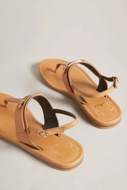 Ted Baker Tan Brown Jazmiah Leather Toe Post Flat Sandals 9 Ted Baker Tan Brown Jazmiah Leather Toe Post Flat Sandals -tedbaker Shop Online unnamed file 5381