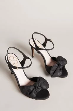 Ted Baker Heevia Black Moire Satin Bow 90Mm Heeled Sandals 8 Ted Baker Heevia Black Moire Satin Bow 90Mm Heeled Sandals -tedbaker Shop Online unnamed file 5385