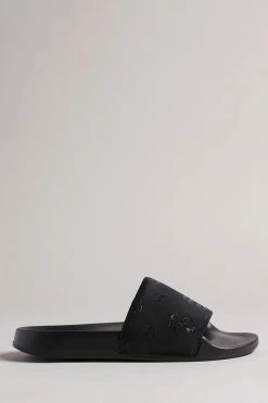 Featured Products 21 Ted Baker Black Magnolia Flower Sliders