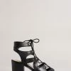 Ted Baker Lylla Black Block Heel Ghillie Sandal