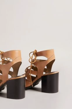 Ted Baker Lylla Light Brown Block Heel Ghillie Sandal -tedbaker Shop Online unnamed file 5437
