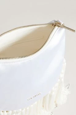 Ted Baker Tesser Cream Satin Tassel Evening Bag -tedbaker Shop Online unnamed file 545