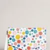 Ted Baker Macka White Flirty Texture Monster Spot Saffiano Pouch
