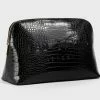 Ted Baker Crocana Black Croc Detail Debossed Washbag