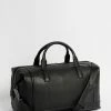 Ted Baker Mens Black Roocks Leather Holdall Bag