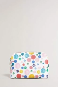 Ted Baker Matila White Flirty Texture Monster Spot Makeup Bag -tedbaker Shop Online unnamed file 5513
