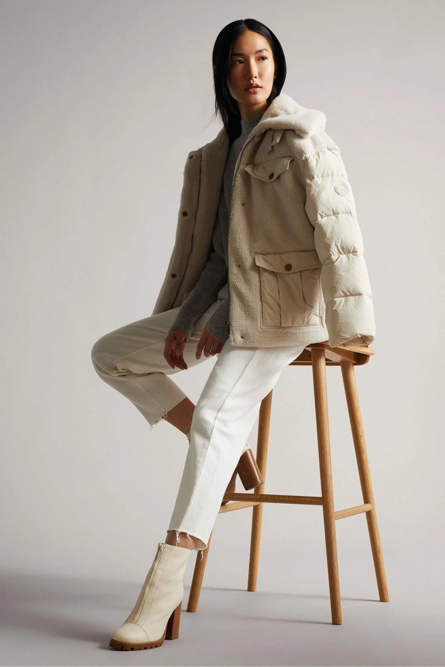 Ted Baker Cream Ellra Barrel Leg Denim Jeans 6 Ted Baker Cream Ellra Barrel Leg Denim Jeans - Image 4