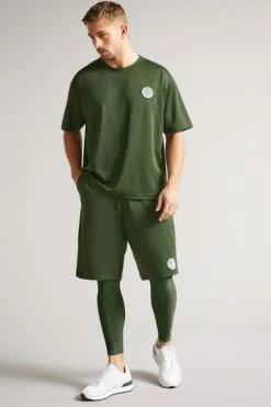 Ted Baker Fhilips Khaki Green Active Quick Dry Shorts -tedbaker Shop Online unnamed file 5669