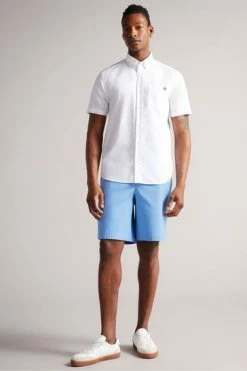 Ted Baker Mordon Blue Twill Drawstring Shorts -tedbaker Shop Online unnamed file 5686