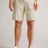 Ted Baker Pellon Ecru Denim Utility Shorts