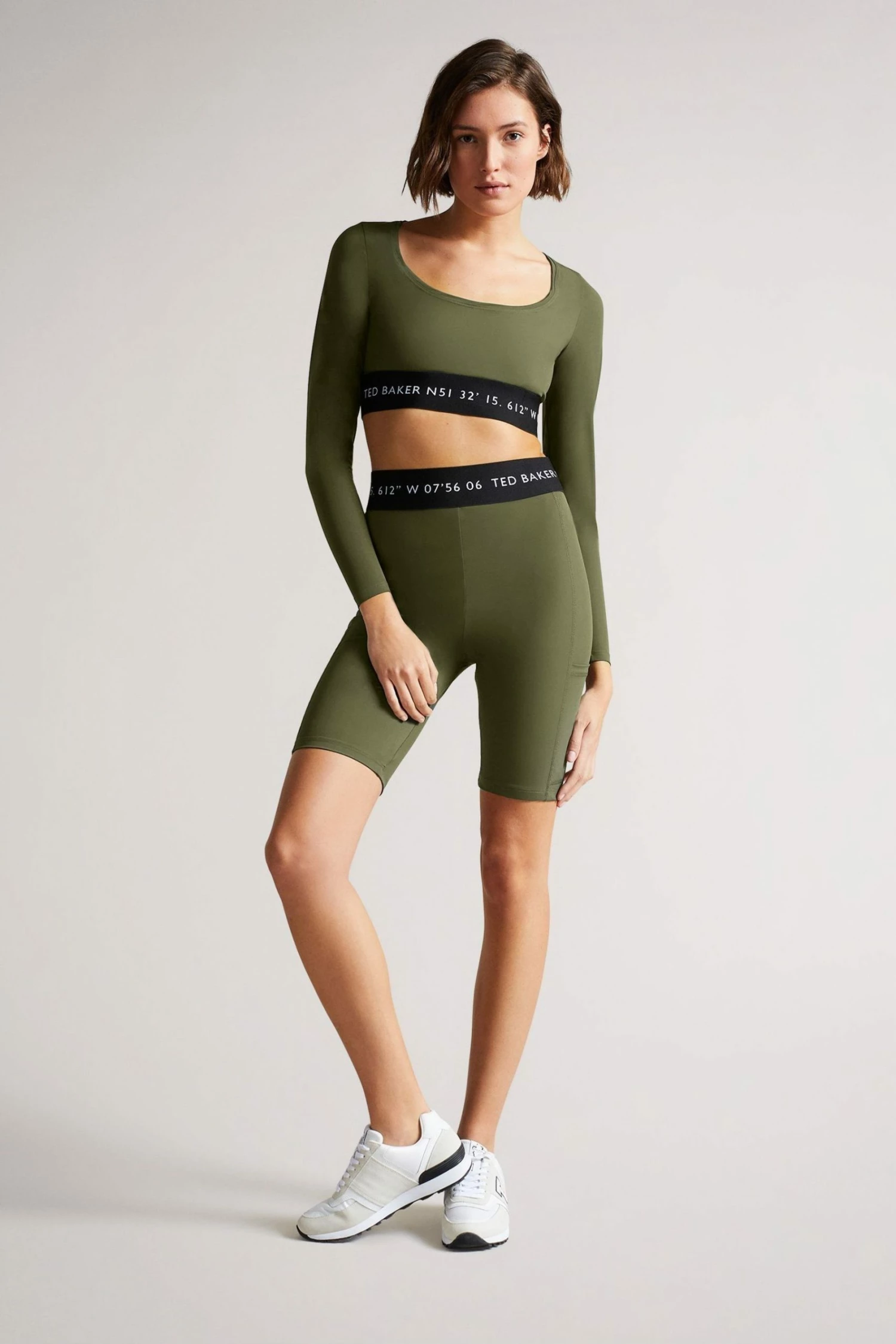 Ted Baker Dark Green Lleeya Branded Cycling Shorts 3 Ted Baker Dark Green Lleeya Branded Cycling Shorts