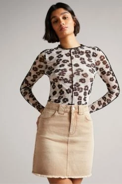 Ted Baker Camel Ravima Clay Denim Mini Skirt -tedbaker Shop Online unnamed file 5748