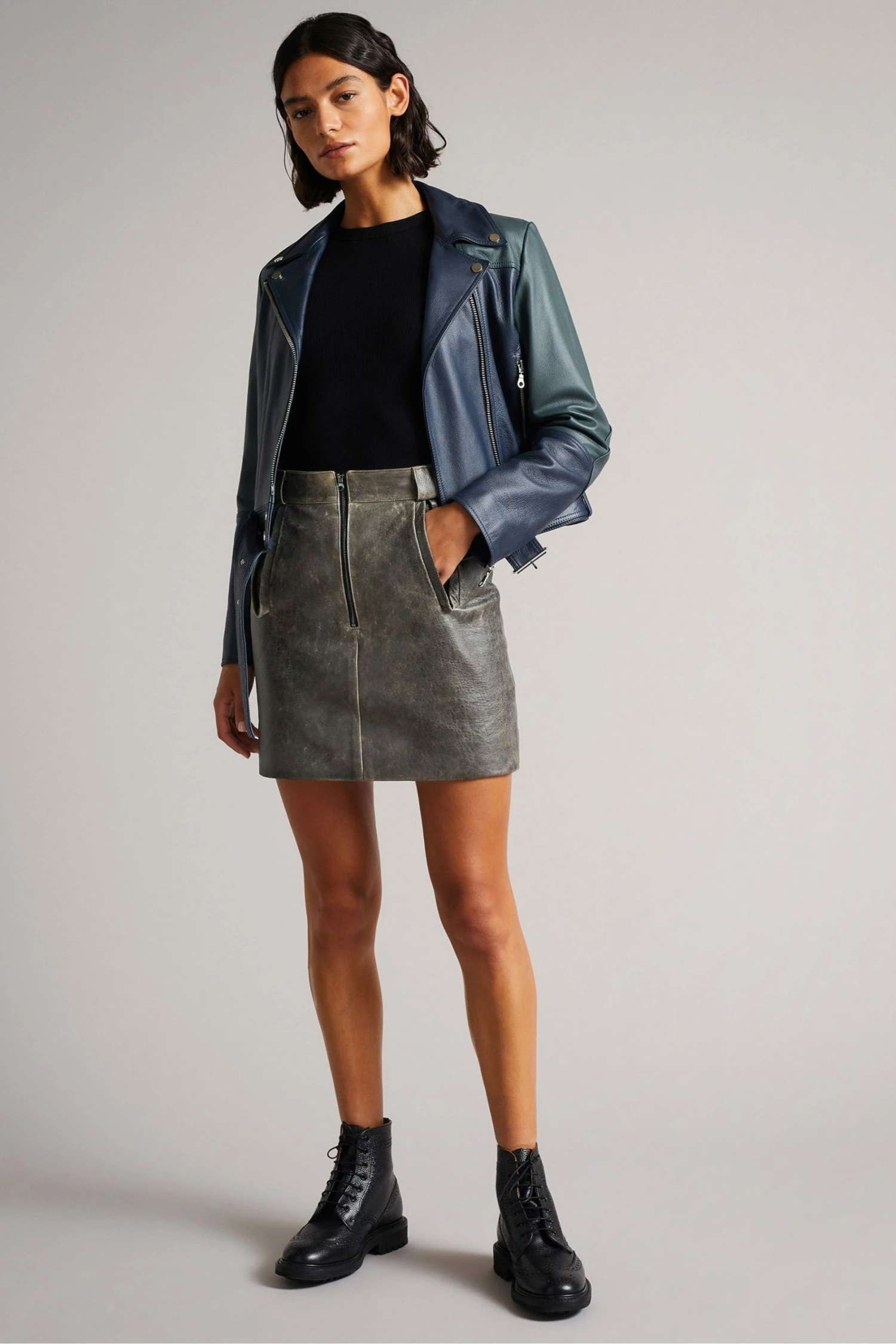 Ted Baker Pwr Black Mini Skirt With Zip 3 Ted Baker Pwr Black Mini Skirt With Zip - Image 2