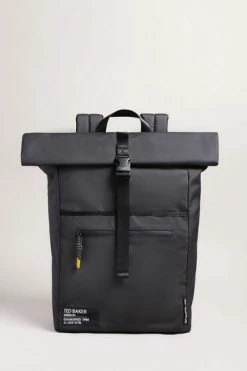 Ted Baker Clime Black Rubberised Rolltop Backpack -tedbaker Shop Online unnamed file 580