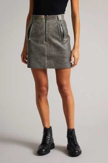 Ted Baker Pwr Black Mini Skirt With Zip 6 Ted Baker Pwr Black Mini Skirt With Zip - Image 5