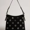 Ted Baker Mayaah Black Eyelet Detail Hobo Bag