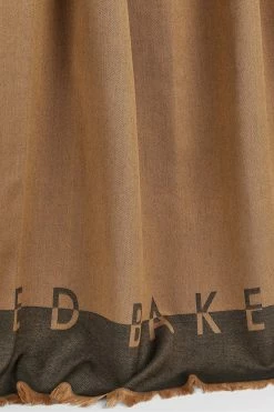 Ted Baker Natural Esteli Logo Long Scarf -tedbaker Shop Online unnamed file 5870