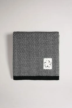 Ted Baker Cira Black Chevron Knitted Scarf