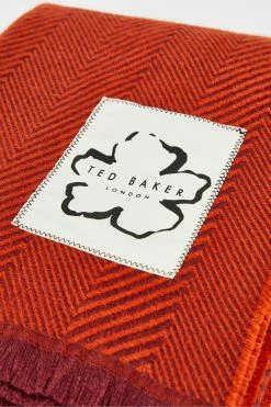 Ted Baker Purple Hety Herringbone Scarf -tedbaker Shop Online unnamed file 5899