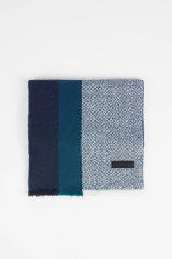 Ted Baker Navy Absorb Striped Woven Scarf -tedbaker Shop Online unnamed file 5908