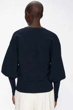 Ted Baker Blue Fioinna Ottoman Detailed Cardigan -tedbaker Shop Online unnamed file 5934