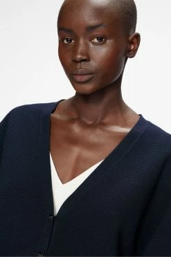 Ted Baker Blue Fioinna Ottoman Detailed Cardigan -tedbaker Shop Online unnamed file 5936