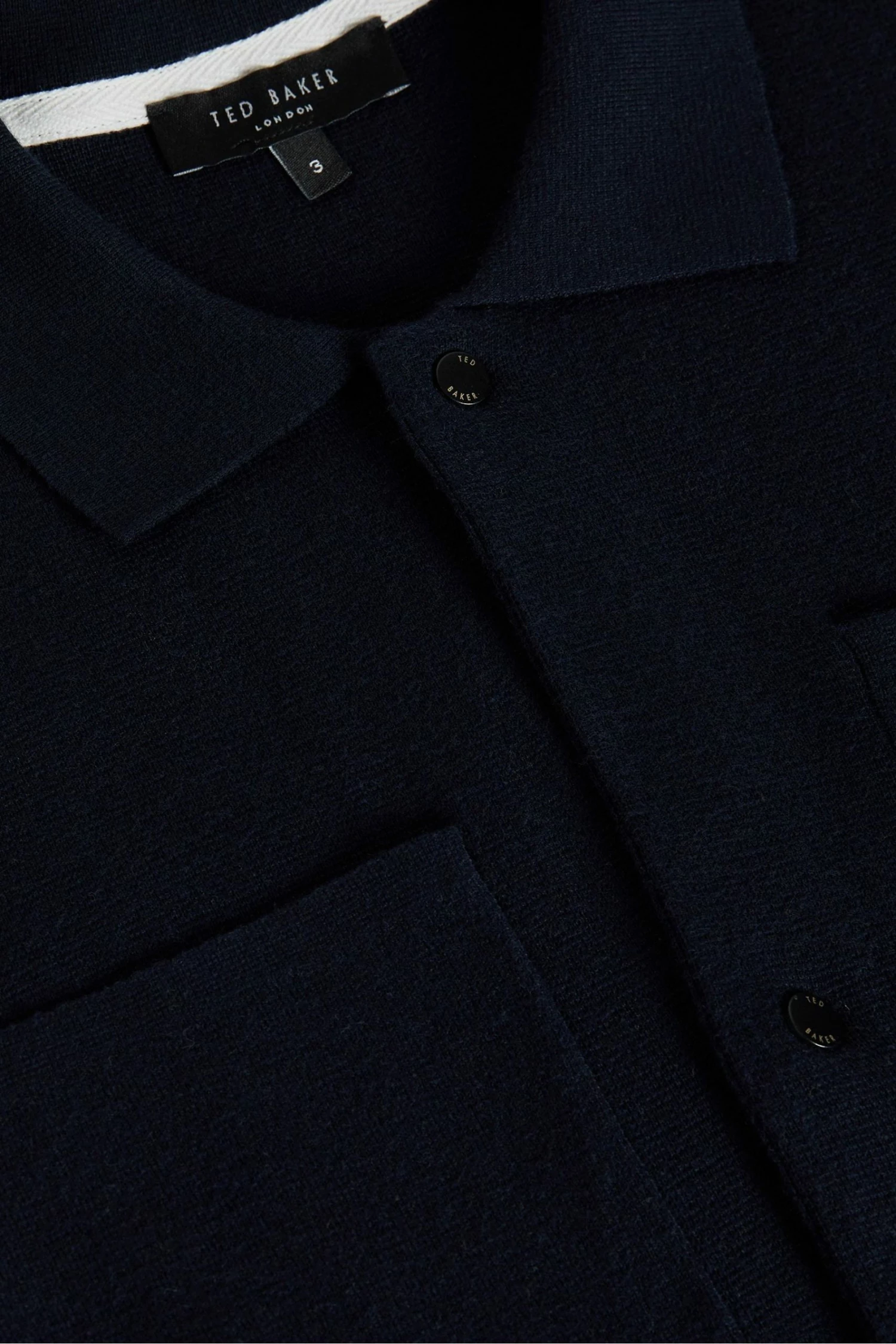 Ted Baker Mens Blue Abbeyrd Miliano Stitch Cardigan 6 Ted Baker Mens Blue Abbeyrd Miliano Stitch Cardigan - Image 4