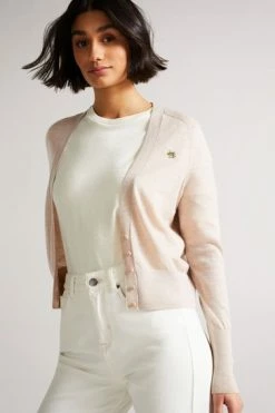 Ted Baker Aiyleen Cream Merino Low V Cardigan -tedbaker Shop Online unnamed file 5950
