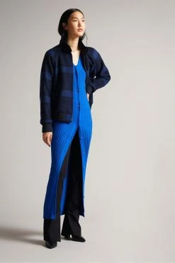 Ted Baker Blue Nardaa Brt-Blue Longline Cardigan -tedbaker Shop Online unnamed file 5969