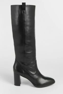 Ted Baker Black Allisan Leather Block Heel Knee Length Boots -tedbaker Shop Online unnamed file 5978