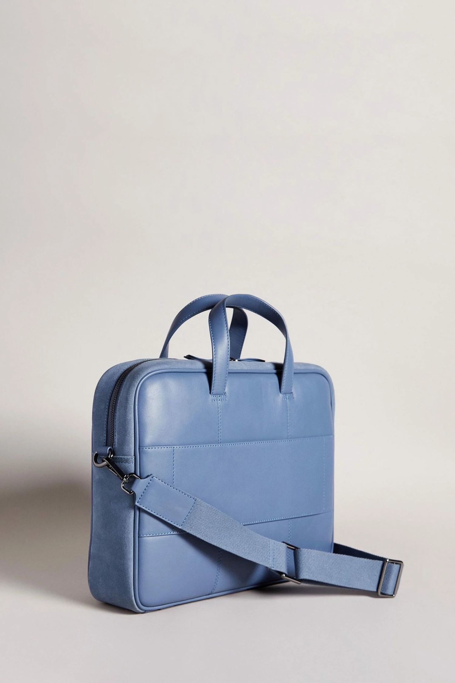 Ted Baker Blue Tyrese Suede T Document Bag 4 Ted Baker Blue Tyrese Suede T Document Bag - Image 2