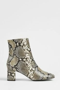 Ted Baker Neomy Imitation Snake Block Heel Ankle Boots -tedbaker Shop Online unnamed file 5990