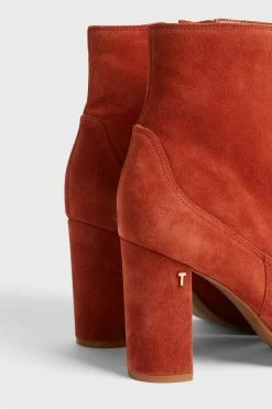Ted Baker Womens Tan Brown Nyshaa Suede Block Heel Ankle Boots -tedbaker Shop Online unnamed file 6000