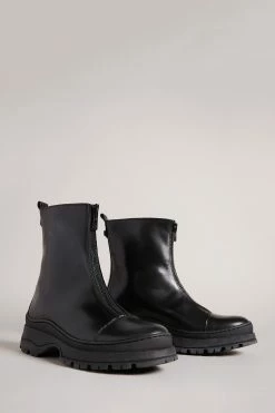 Ted Baker Black Aurelya Black Zip Front Chunky Boots -tedbaker Shop Online unnamed file 6003