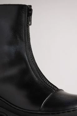Ted Baker Black Aurelya Black Zip Front Chunky Boots -tedbaker Shop Online unnamed file 6005