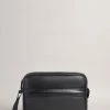 Ted Baker Kianul Black Branded Leather Messenger Bag