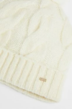 Ted Baker Hannss Chunky Cable Knitted Cream Bobble Hat -tedbaker Shop Online unnamed file 6031