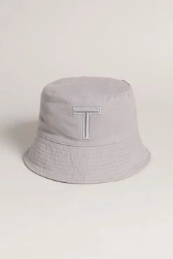 Ted Baker Mens Grey Teri Dk-T Bucket Hat
