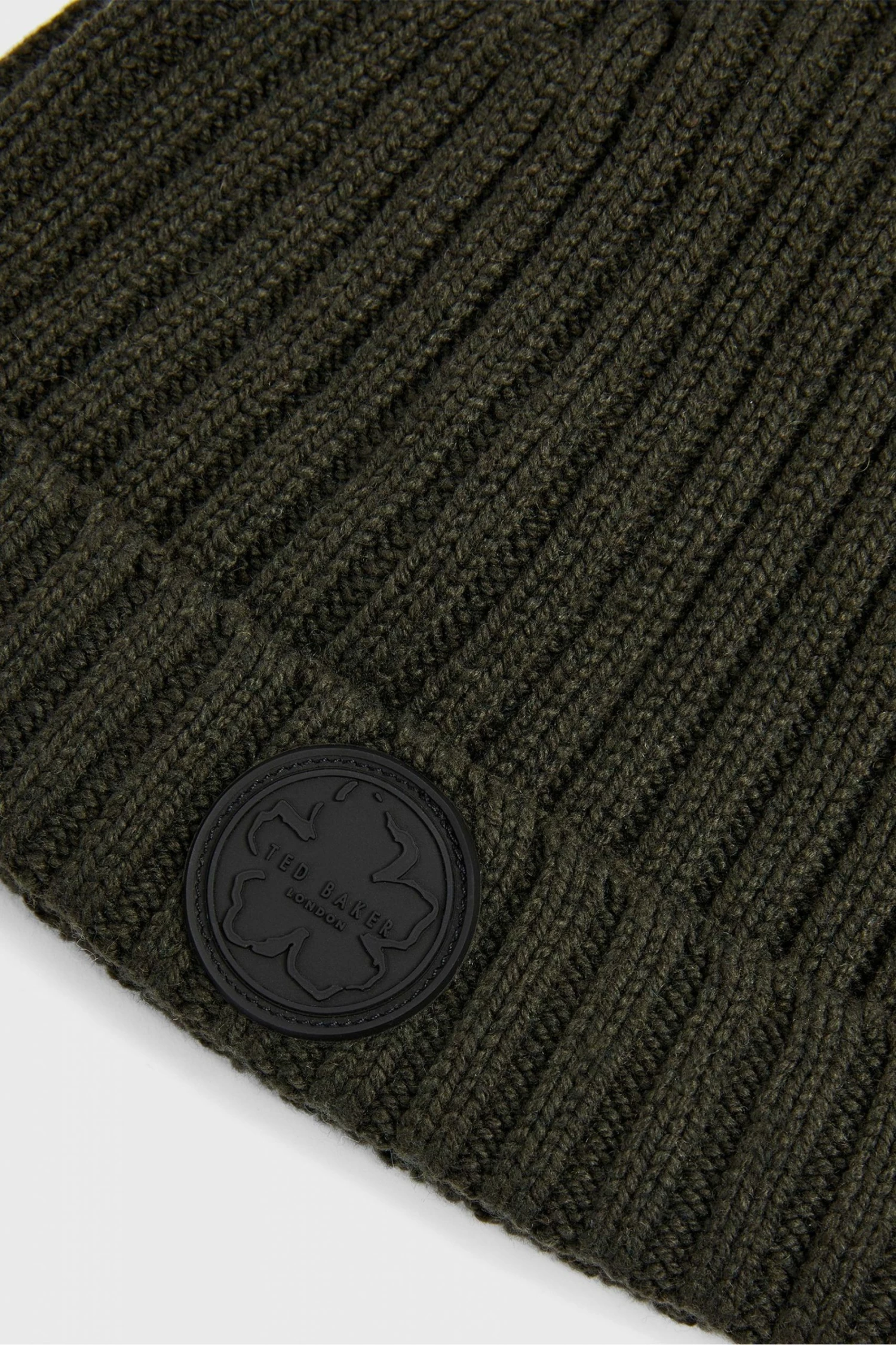 Ted Baker Green Tolton Rib Beanie Hat 4 Ted Baker Green Tolton Rib Beanie Hat - Image 2