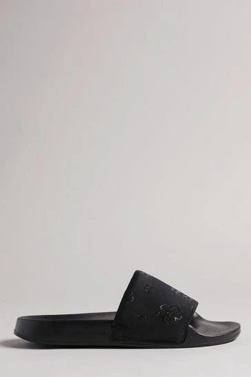 Ted Baker Black Magnolia Flower Sliders 6 Ted Baker Black Magnolia Flower Sliders - Image 5