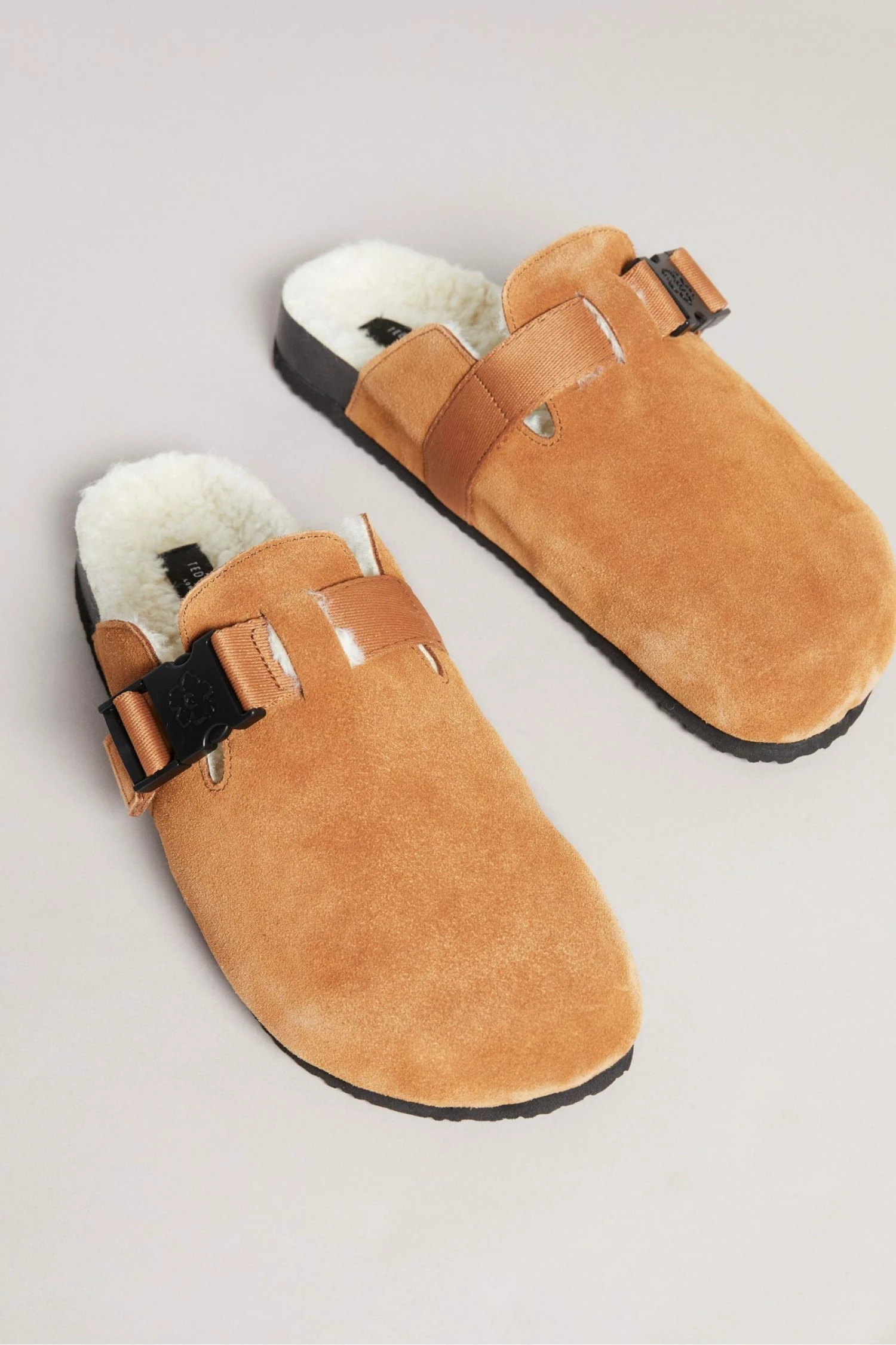 Ted Baker Brown Ruefus Suede Nylon Clip Mule Slippers 4 Ted Baker Brown Ruefus Suede Nylon Clip Mule Slippers - Image 2