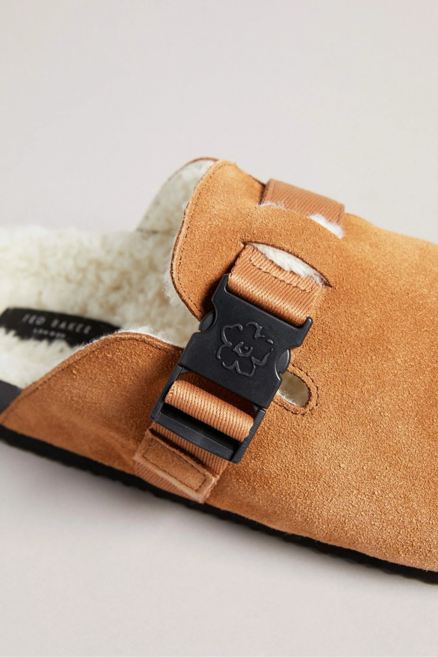 Ted Baker Brown Ruefus Suede Nylon Clip Mule Slippers 5 Ted Baker Brown Ruefus Suede Nylon Clip Mule Slippers - Image 3