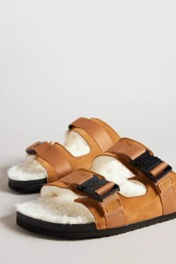 Ted Baker Dougie Brown Suede Nylon Clip Two Strap Slippers -tedbaker Shop Online unnamed file 6100