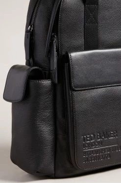 Ted Baker Mens Black Kailen Branded Leather Backpack Bag -tedbaker Shop Online unnamed file 611