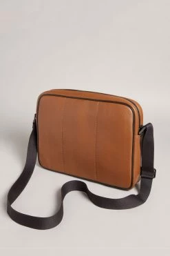 Ted Baker Mens Natural Kianul Branded Leather Messenger Bag -tedbaker Shop Online unnamed file 615