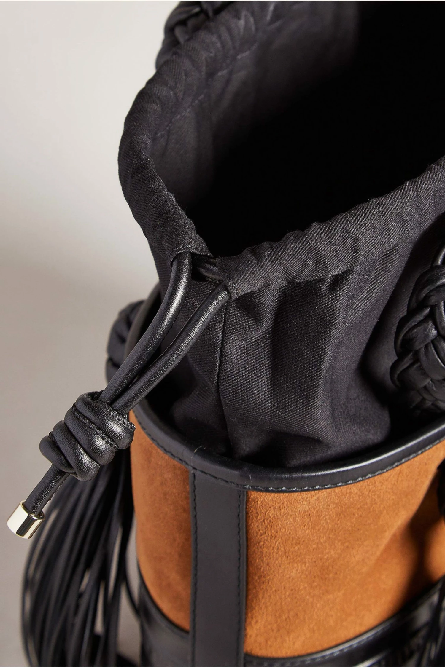 Ted Baker Saffya Brown Branded Tassel Detail Mini Tote 5 Ted Baker Saffya Brown Branded Tassel Detail Mini Tote - Image 3